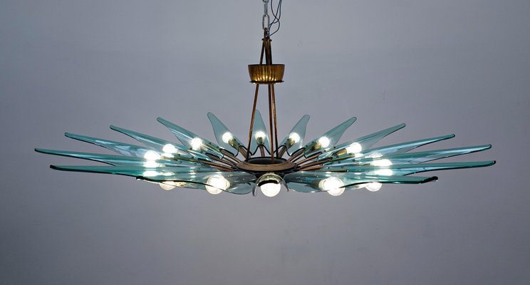 Dahlia Mod. 1563A Chandelier by Max Ingrand for Fontana Arte, Italy, 1950s-FGA-924009