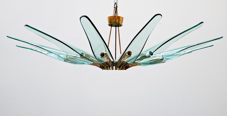 Dahlia Mod. 1563A Chandelier by Max Ingrand for Fontana Arte, Italy, 1950s-FGA-924009