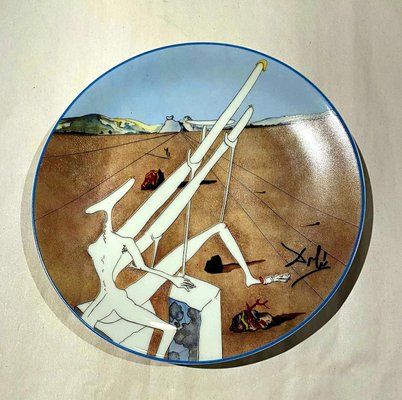 Dali Martien muni d’un double microscope Holo-électrique Porcelain Plate-KHH-1349992