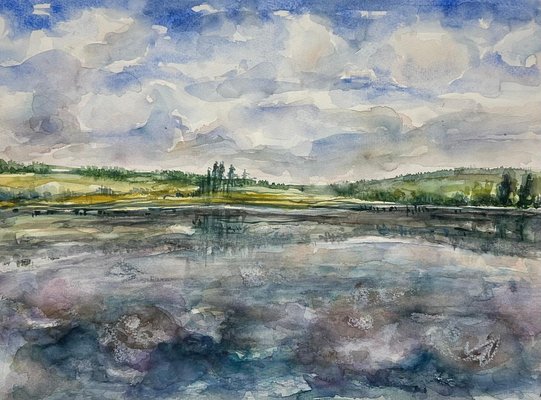 Dali Nazarishvili, Lake, 2023, Watercolor on Paper-CHG-2036998