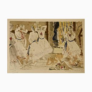 Dancers - Original Lithograph by Maurice Brianchon-ZCI-756827