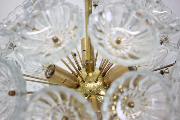 Dandelion Chandelier by Kamenický Šenov for Preciosa, 1970s-TZ-1057407