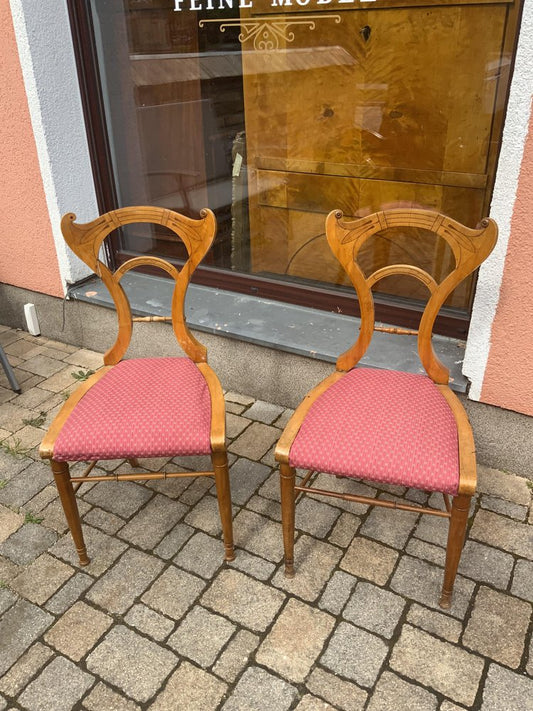 Danhauser Vienna Chairs in Maple, 1840, Set of 2