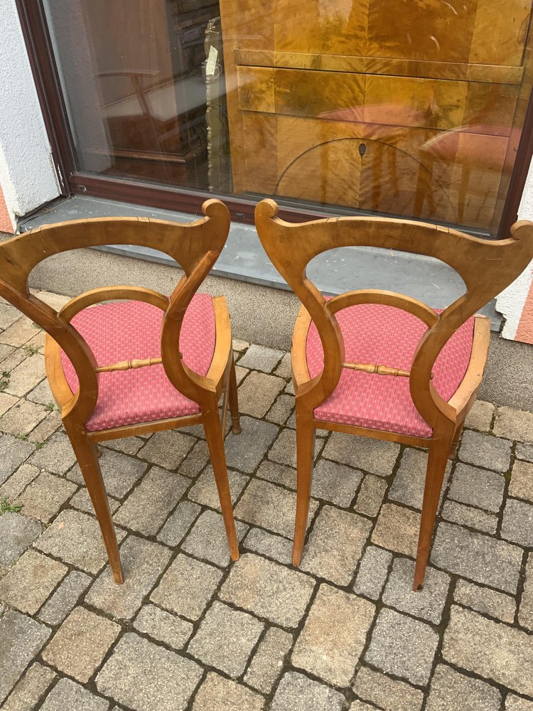 Danhauser Vienna Chairs in Maple, 1840, Set of 2