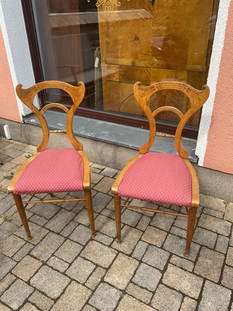 Danhauser Vienna Chairs in Maple, 1840, Set of 2