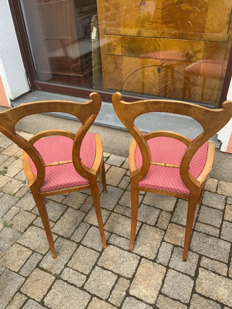 Danhauser Vienna Chairs in Maple, 1840, Set of 2