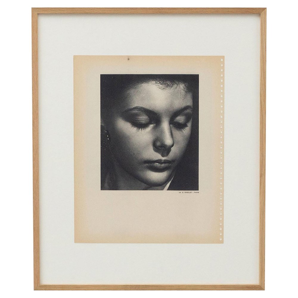 Daniel Masclet, Portrait, 1947, Photogravure, Framed