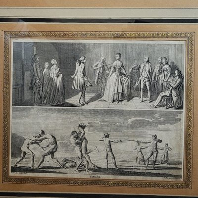 Daniel Nikolaus Chodowiecki, Figurative Scenes, 18th Century, Engraving, Framed-TCS-1442240