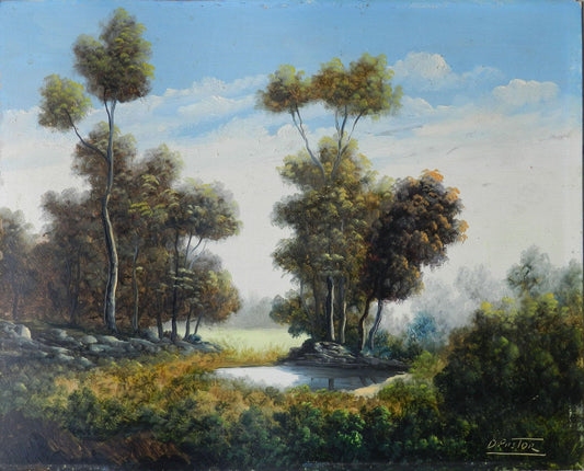 Daniel Pastor, Lake Landscape, 1930s, Oil