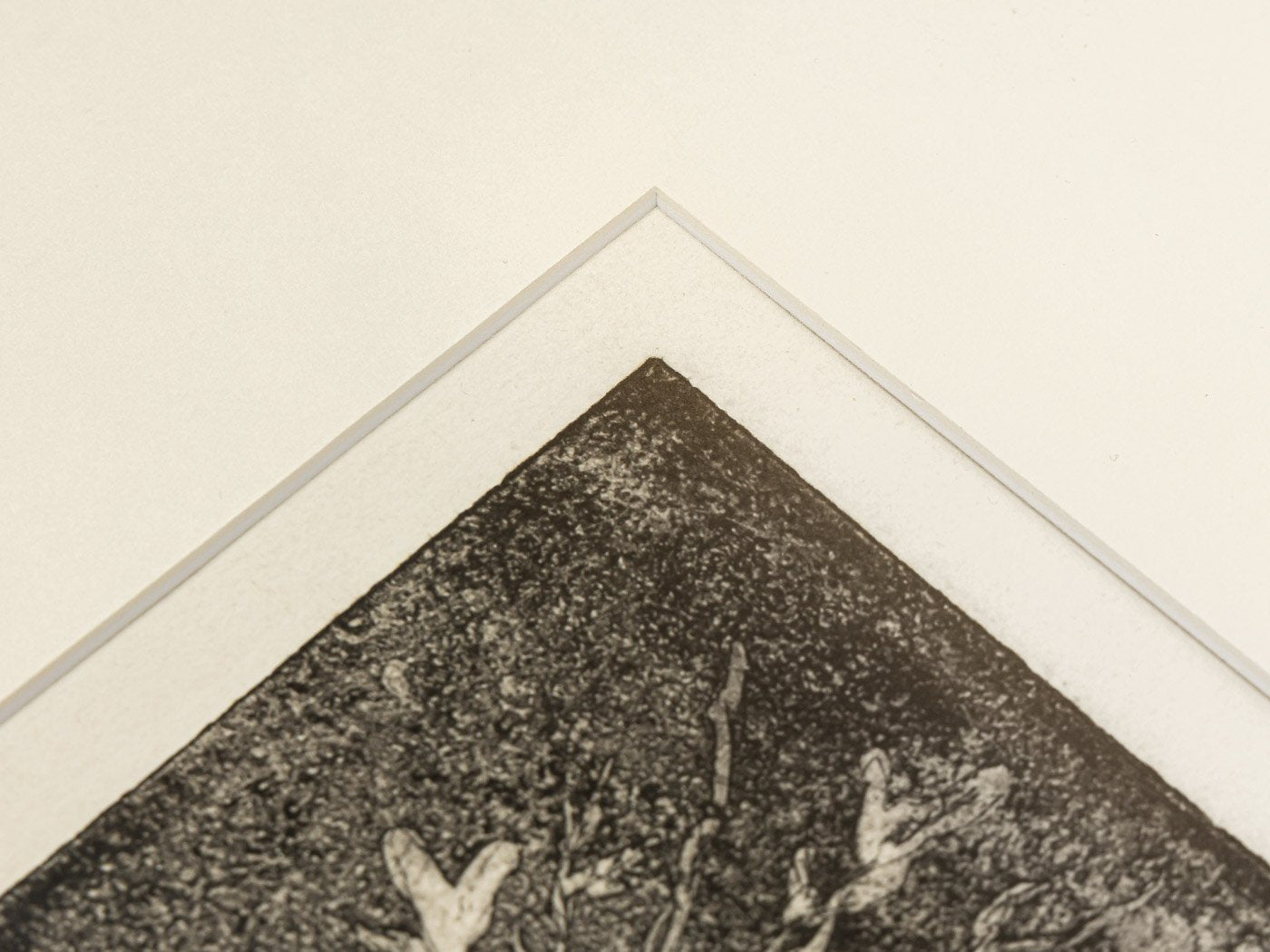 Danièle Fuchs, Neige, Black and White Etching on Paper, Framed