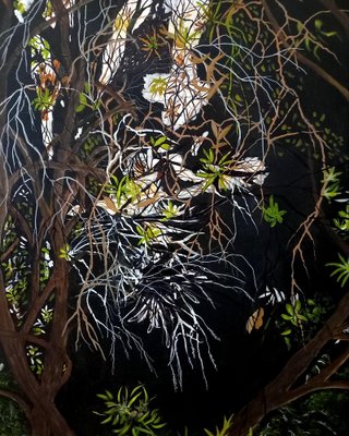 Danielle Launay, Dans Mon Jardin Éclairé la Nuit No.4, 2023, Mixed Media-CHG-2037273