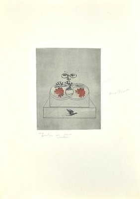 Danilo Bergamo, Composition, Etching on Cardboard, 1970s-ZCI-827023