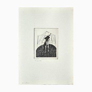 Danilo Bergamo, Figure, Etching on Cardboard, 1970s-ZCI-827042