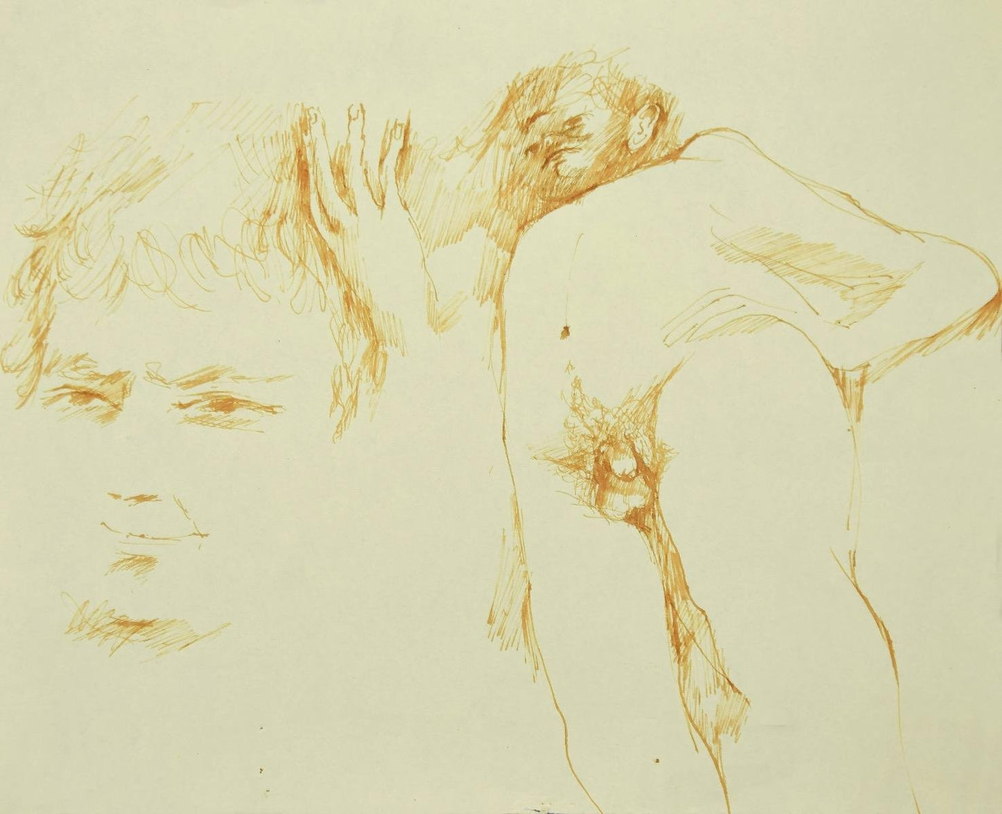 Danilo Bergamo - Studies of Figures - China Ink - 1968s