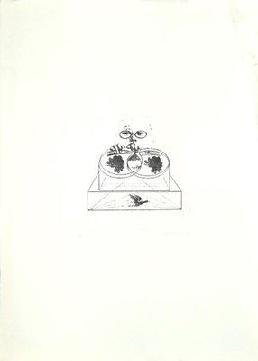 Danilo Bergamo, The Perception of Eye, Etching on Cardboard, 1975-ZCI-827040