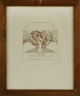 Danilo Bergamo, Tree of Life, Etching on Cardboard, 1983-ZCI-1407714