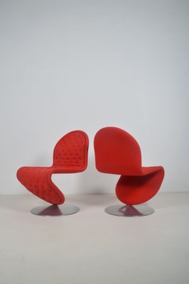 Danish 1-2-3 System Chairs by Verner Panton for Fritz Hansen, 1970s, Set of 2-VCR-1788290