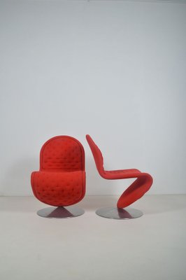 Danish 1-2-3 System Chairs by Verner Panton for Fritz Hansen, 1970s, Set of 2-VCR-1788290