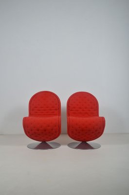 Danish 1-2-3 System Chairs by Verner Panton for Fritz Hansen, 1970s, Set of 2-VCR-1788290