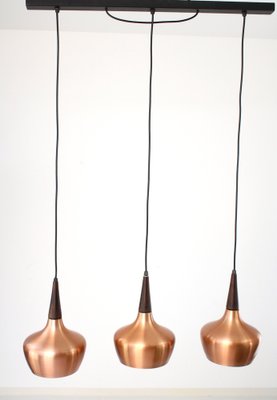 Danish 3-Light Lamp in Metal and Teak, 1960s-ZWH-1444751