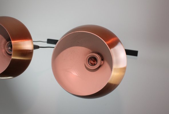 Danish 3-Light Lamp in Metal and Teak, 1960s-ZWH-1444751