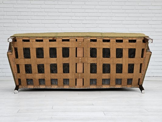 Danish 3-Seater Sofa in Beech & Cotton, 1950s-TMW-1779450