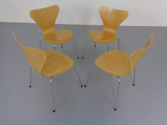 Danish 3107 Butterfly Chairs by Arne Jacobsen for Fritz Hansen, 1995, Set of 4-RDW-1056250