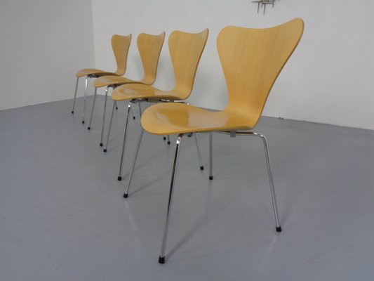 Danish 3107 Butterfly Chairs by Arne Jacobsen for Fritz Hansen, 1995, Set of 4-RDW-1056250