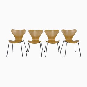 Danish 3107 Butterfly Chairs by Arne Jacobsen for Fritz Hansen, 1995, Set of 4-RDW-1056250