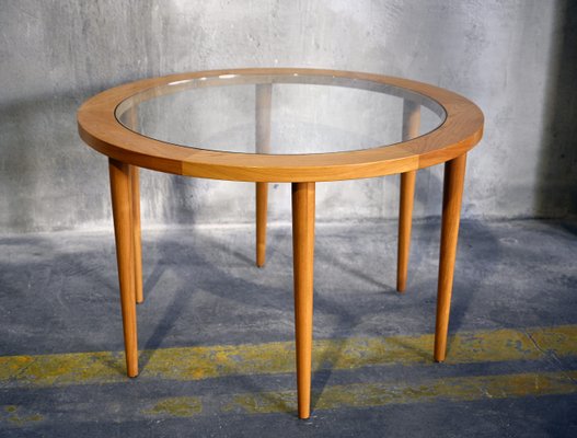 Danish 6-Legged Round Dining Table, 1970s-QVY-768968