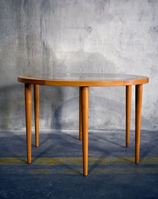 Danish 6-Legged Round Dining Table, 1970s-QVY-768968