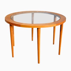 Danish 6-Legged Round Dining Table, 1970s-QVY-768968