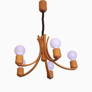 Danish Adjustable Chandelier with 5 Arms, 1970s-ED-1800935