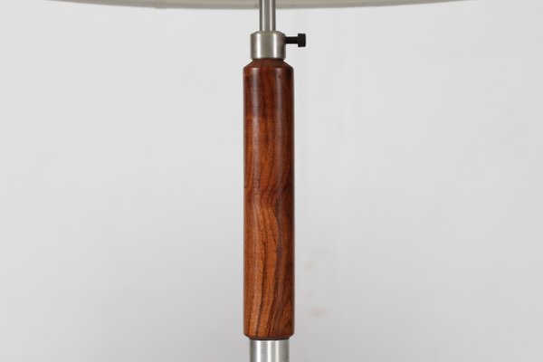 Danish Adjustable Rosewood and Steel Floor Lamp in the Style of Jo Hammerborg, 1960s-QQ-1388789