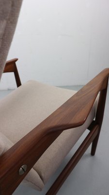 Danish Adjustable Wingback Lounge Chair in Teak attributed to Ib Kofod Larsen for Bovenkamp, 1950s-DT-2026297