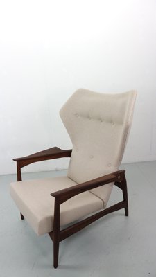 Danish Adjustable Wingback Lounge Chair in Teak attributed to Ib Kofod Larsen for Bovenkamp, 1950s-DT-2026297