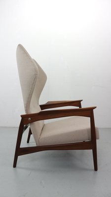 Danish Adjustable Wingback Lounge Chair in Teak attributed to Ib Kofod Larsen for Bovenkamp, 1950s-DT-2026297