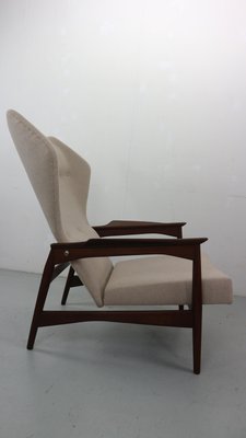 Danish Adjustable Wingback Lounge Chair in Teak attributed to Ib Kofod Larsen for Bovenkamp, 1950s-DT-2026299