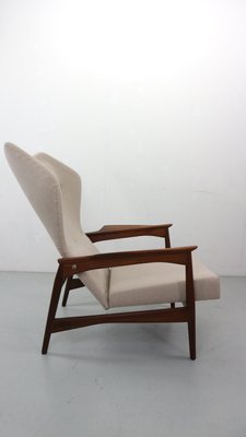 Danish Adjustable Wingback Lounge Chair in Teak attributed to Ib Kofod Larsen for Bovenkamp, 1950s-DT-2026297