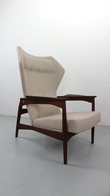 Danish Adjustable Wingback Lounge Chair in Teak attributed to Ib Kofod Larsen for Bovenkamp, 1950s-DT-2026299