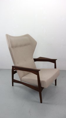 Danish Adjustable Wingback Lounge Chair in Teak attributed to Ib Kofod Larsen for Bovenkamp, 1950s-DT-2026299