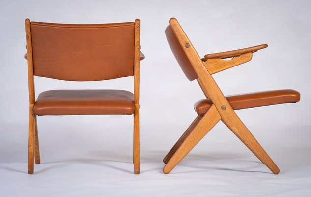 Danish Architectural Armchairs by Arne Hovmand Olsen, 1970s, Set of 2-ZGQ-1734656