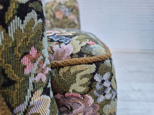 Danish Armchair in Flowers Furniture Fabric., 1970s-TMW-2032492