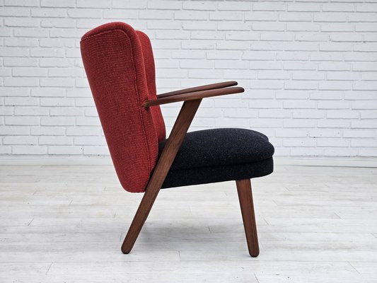 Danish Armchair in Wool & Teak by Erhardsen & Andersen, 1960s-TMW-1725502