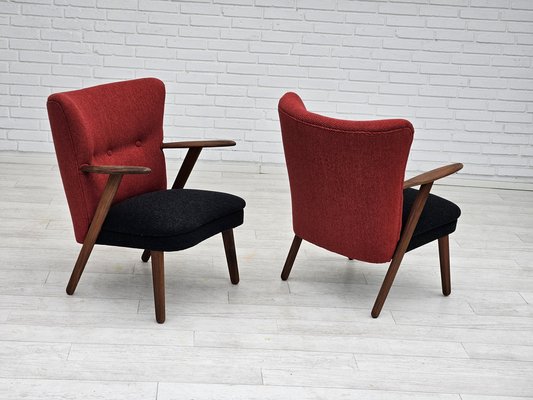 Danish Armchair in Wool & Teak by Erhardsen & Andersen, 1960s-TMW-1725502