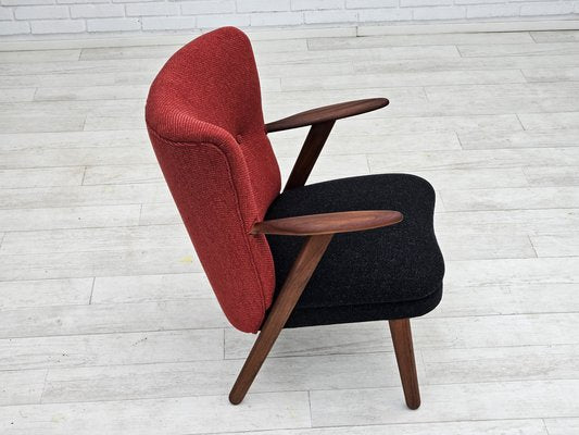 Danish Armchair in Wool & Teak by Erhardsen & Andersen, 1960s-TMW-1725502