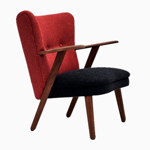 Danish Armchair in Wool & Teak by Erhardsen & Andersen, 1960s-TMW-1725502