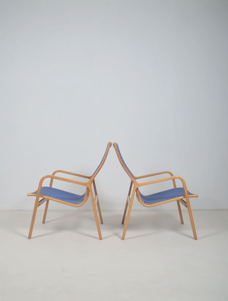 Danish Armchairs attributed to Finn Østergaard for Twig Furniture, 1970s, Set of 2