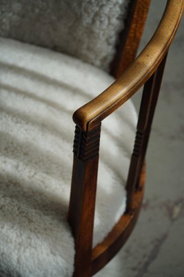 Danish Armchairs in Beech & Lambswool, 1920s, Set of 2-MXF-1703074