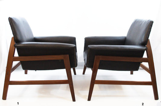 Danish Armchairs in the Style of Gianfranco Frattini, Set of 2